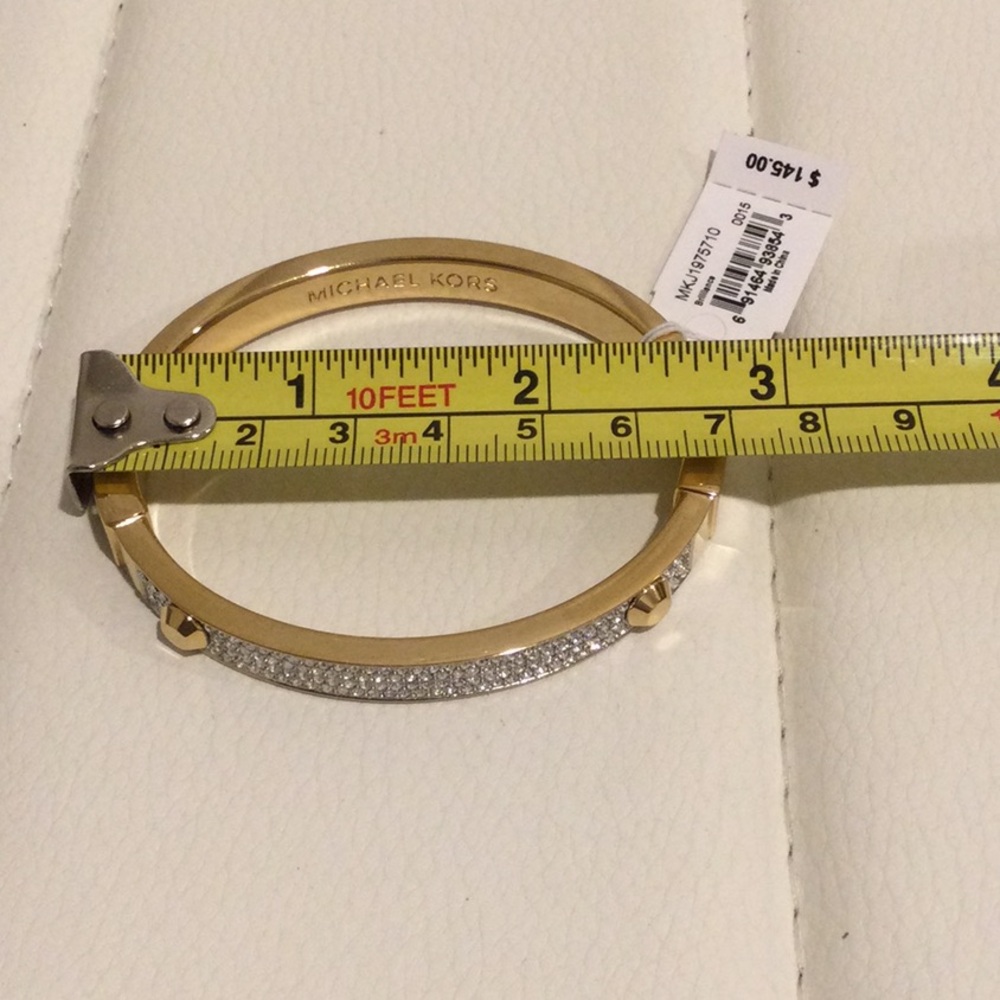 NWT Michael Kors Gold Tone Pave Bracelet - Picture 8 of 16